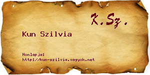 Kun Szilvia névjegykártya