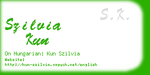 szilvia kun business card